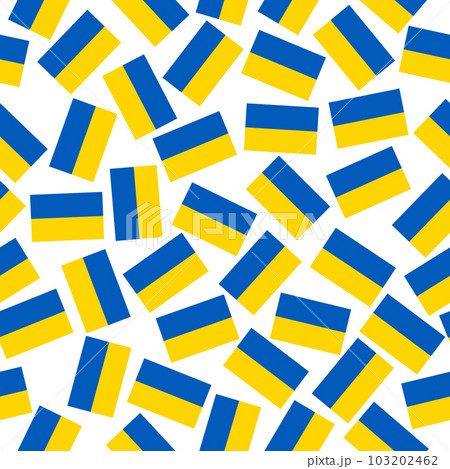 Pattern with flags of Ukraine. Colorful illustration with flags for background. Seamless pattern with flags of Ukraine. 103202462