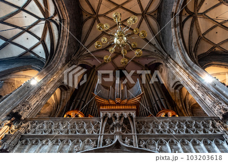 Interior of St. Stephen Cathedral Stephansdom in Stephansplatz in Vienna Austria Interior of St. Stephen Cathedral Stephansdom in Stephansplatz in Vienna Austria 103203618