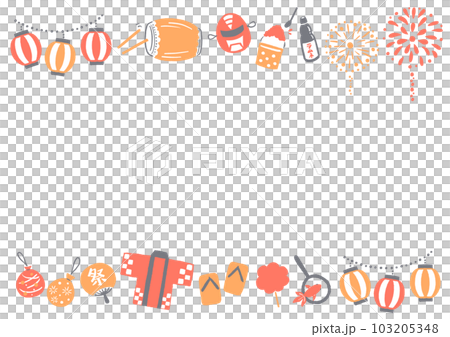 Summer festival illustration frame 103205348
