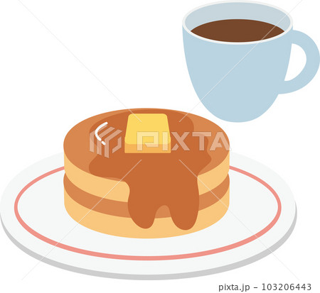 コーヒーカップとパンケーキセット 103206443