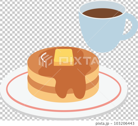coffee cup and pancake set 103206443