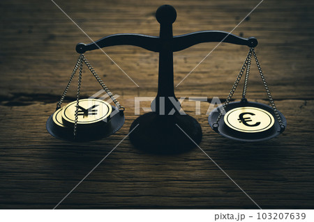 金融イメージ（ユーロ／円） 103207639