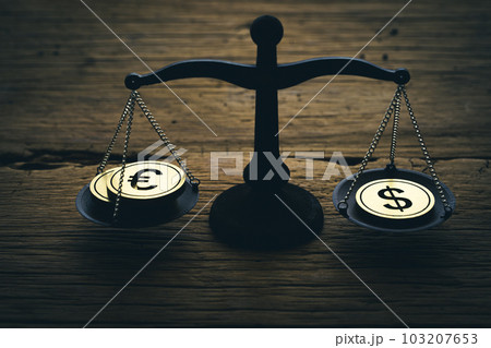 金融イメージ(ユーロ/ドル) 金融イメージ(ユーロ/ドル) 103207653