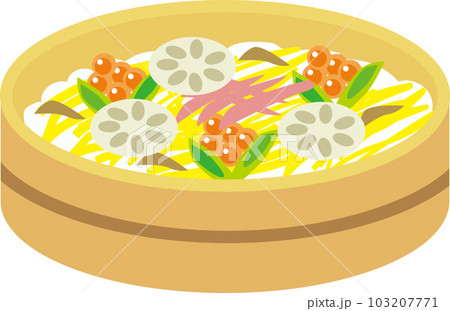 桶に入ったちらし寿司 103207771