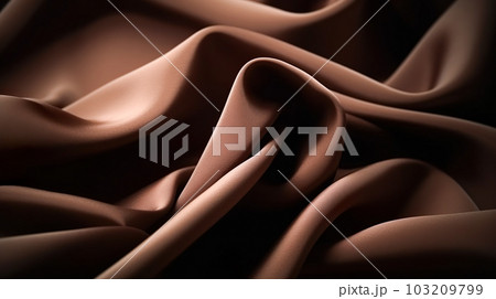 チョコレート色の布背景「AI生成画像」 103209799