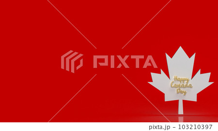The white maple leaf on red background for Canada day concept 3d rendering The white maple leaf on red background for Canada day concept 3d rendering 103210397