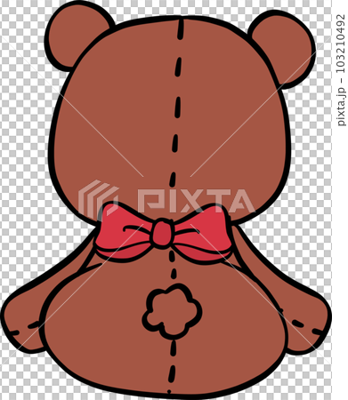 Cute classic Teddy Bear wear red bow doodle hand drawing cartoon character Cute classic Teddy Bear wear red bow doodle hand drawing cartoon character 103210492