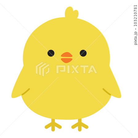 かわいいひよこの全身イラスト 103210781