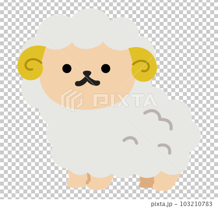 Full body illustration of a cute sheep 103210783