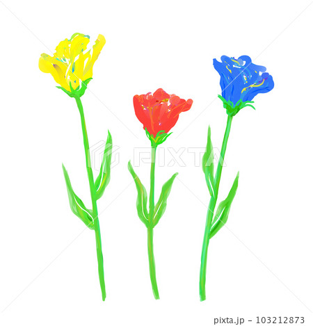 三本の切り花のイラスト 103212873