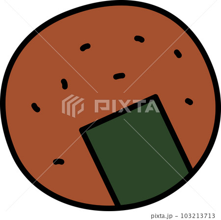 カラー食べ物アイコン　せんべい 103213713