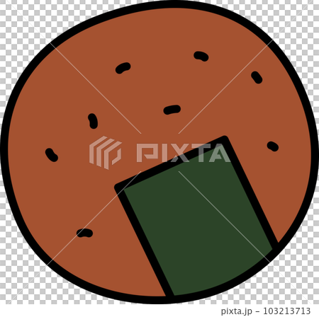 カラー食べ物アイコン　せんべい 103213713