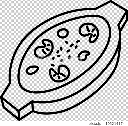 線條畫食物圖標奶油烤菜 103214174