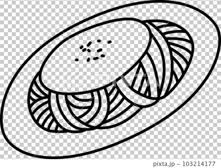 線画食べ物アイコン ミートスパゲッティ 線画食べ物アイコン ミートスパゲッティ 103214177