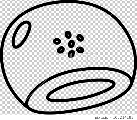 線画食べ物アイコン あんぱん 線画食べ物アイコン あんぱん 103214193