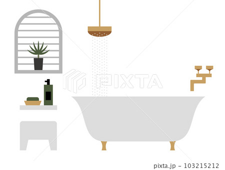 高級感のあるバスタブのイラスト 高級感のあるバスタブのイラスト 103215212