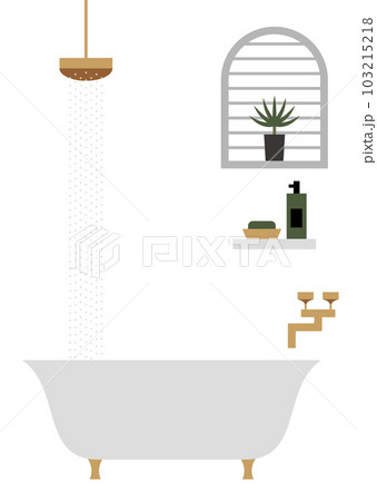 ホテルライクなバスタブのイラスト 103215218