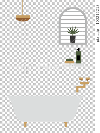 ホテルライクなバスタブのイラスト 103215218