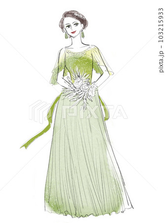 ブーケを持った大人の女性 ブーケを持った大人の女性 103215933