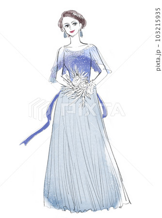 ブーケを持った大人の女性 103215935