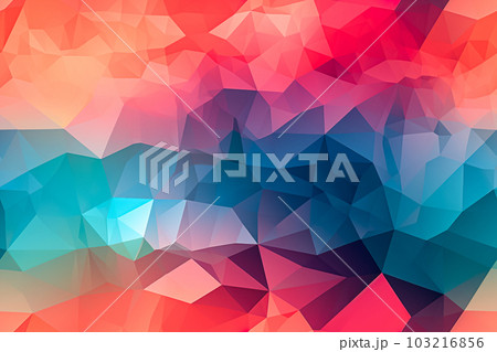 Abstract polygonal background for design. Red, orange, yellow colors. Generative AI Abstract polygonal background for design. Red, orange, yellow colors. Generative AI 103216856