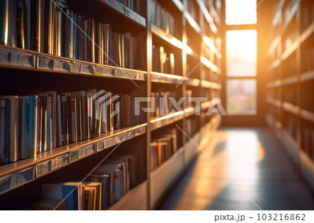 図書館　書店　書庫　本棚　学校　ブックカフェ 103216862