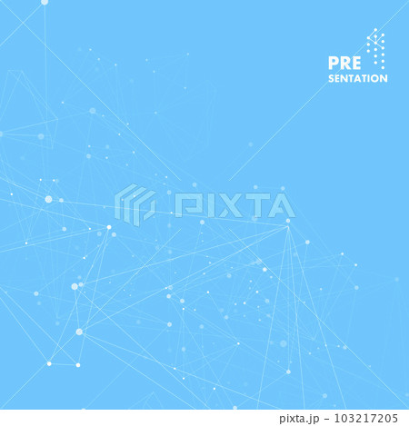 Connecting dots and lines. Graphic plexus element. Molecule or atom or dna concept. Science and technology vector background 103217205