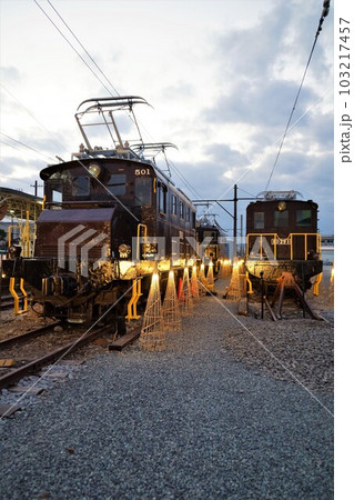 岳南鉄道の風景　デハ501型電気機関車とED291型電気機関車 103217457