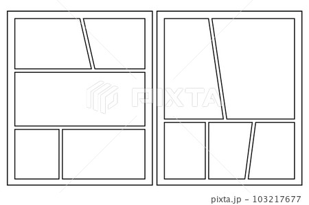 漫画のコマ割り背景フレーム 漫画のコマ割り背景フレーム 103217677