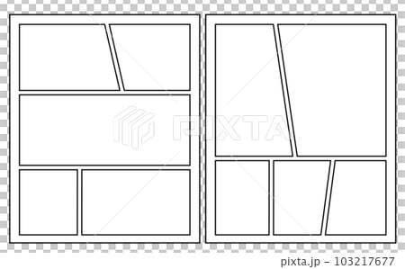 漫画のコマ割り背景フレーム 漫画のコマ割り背景フレーム 103217677