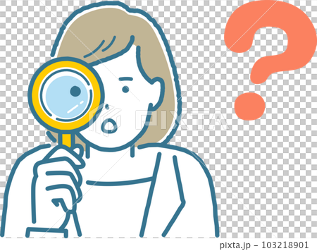 Analyzing business person female Analyzing business person female 103218901