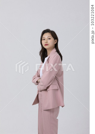 business concept korean young woman, standing business concept korean young woman, standing 103221084