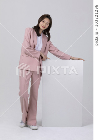 business concept korean young woman, standing 103221296