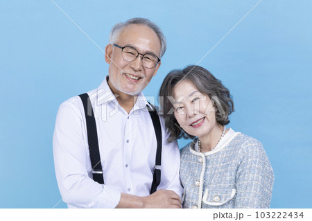 smiling active young senior Korean Asian couple smiling active young senior Korean Asian couple 103222434