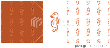 Set drawings with wax crayons. Print for cloth design, textile, fabric, wallpaper, wrapping paper 103225487