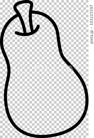 水果線描單項圖標梨 103225597