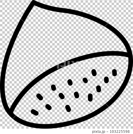 蔬菜線描單品圖標栗子 103225598