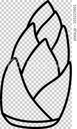 蔬菜線描單品圖標竹筍 103225601