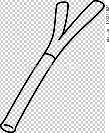 蔬菜線描單項圖標，蔥 103225624