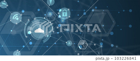 Cloud technology. Integrated digital web concept background 103226841