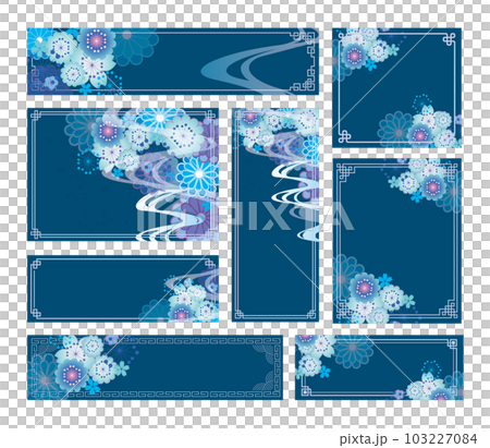 酷日本風格圖像框架框架集 103227084
