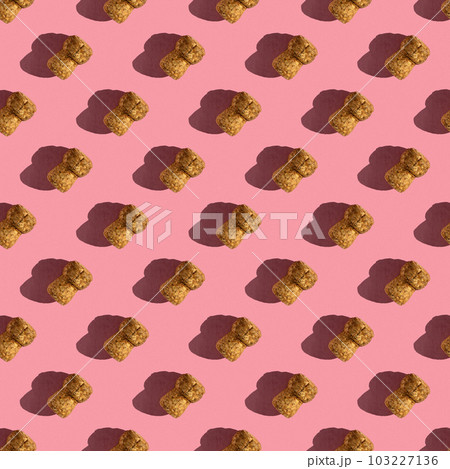 seamless pattern of wine corks on a pink background with hard light seamless pattern of wine corks on a pink background with hard light 103227136