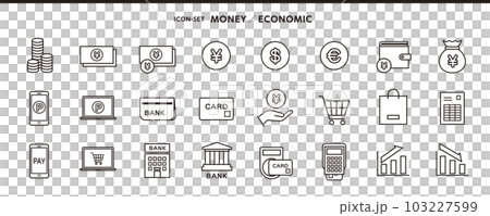 Simple icon set of money, economic relations 103227599
