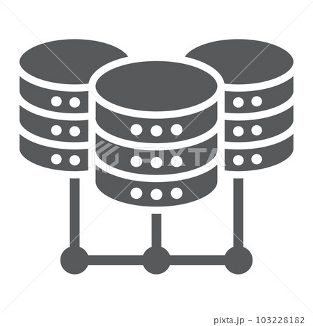 Data Center glyph icon, data and analytics 103228182