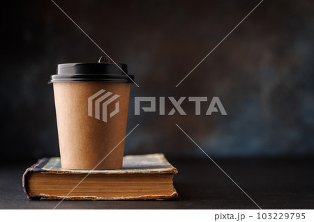 Aromatic coffee in a paper cup 103229795