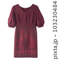 red vintage women dress with Thai fabric style isolated 103230484