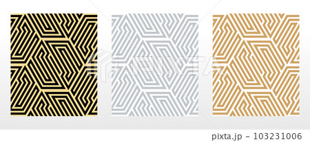 Set of abstract geometric patterns. Seamless vector backgrounds. Colored ornaments Graphic modern patterns Simple lattice graphic design Set of abstract geometric patterns. Seamless vector backgrounds. Colored ornaments Graphic modern patterns Simple lattice graphic design 103231006