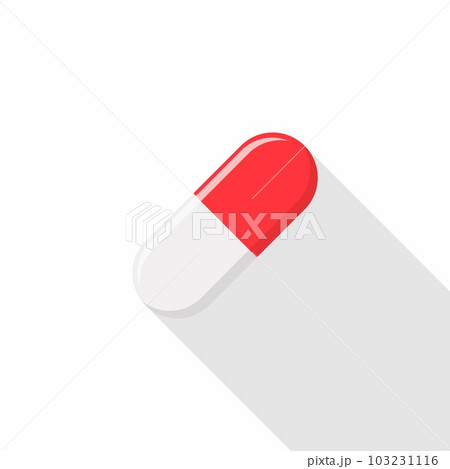 Red Pill Capsule, Medicine, vector mark symbols green style. Isolated icon. Red Pill Capsule, Medicine, vector mark symbols green style. Isolated icon. 103231116