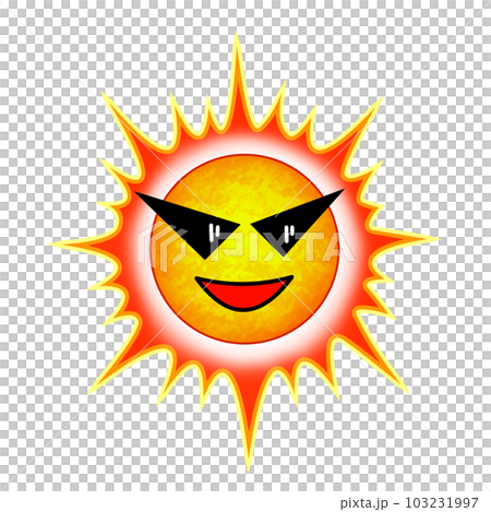 夏日陽光擬人化插畫 夏日陽光擬人化插畫 103231997