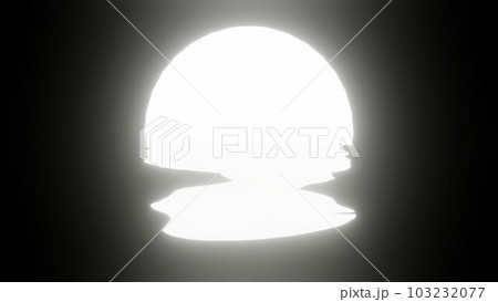 White Moon reflection in water or the ocean on black background. White Moon reflection in water or the ocean on black background. 103232077